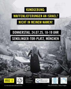 Arms deliveries to Israel? NOT in my name!